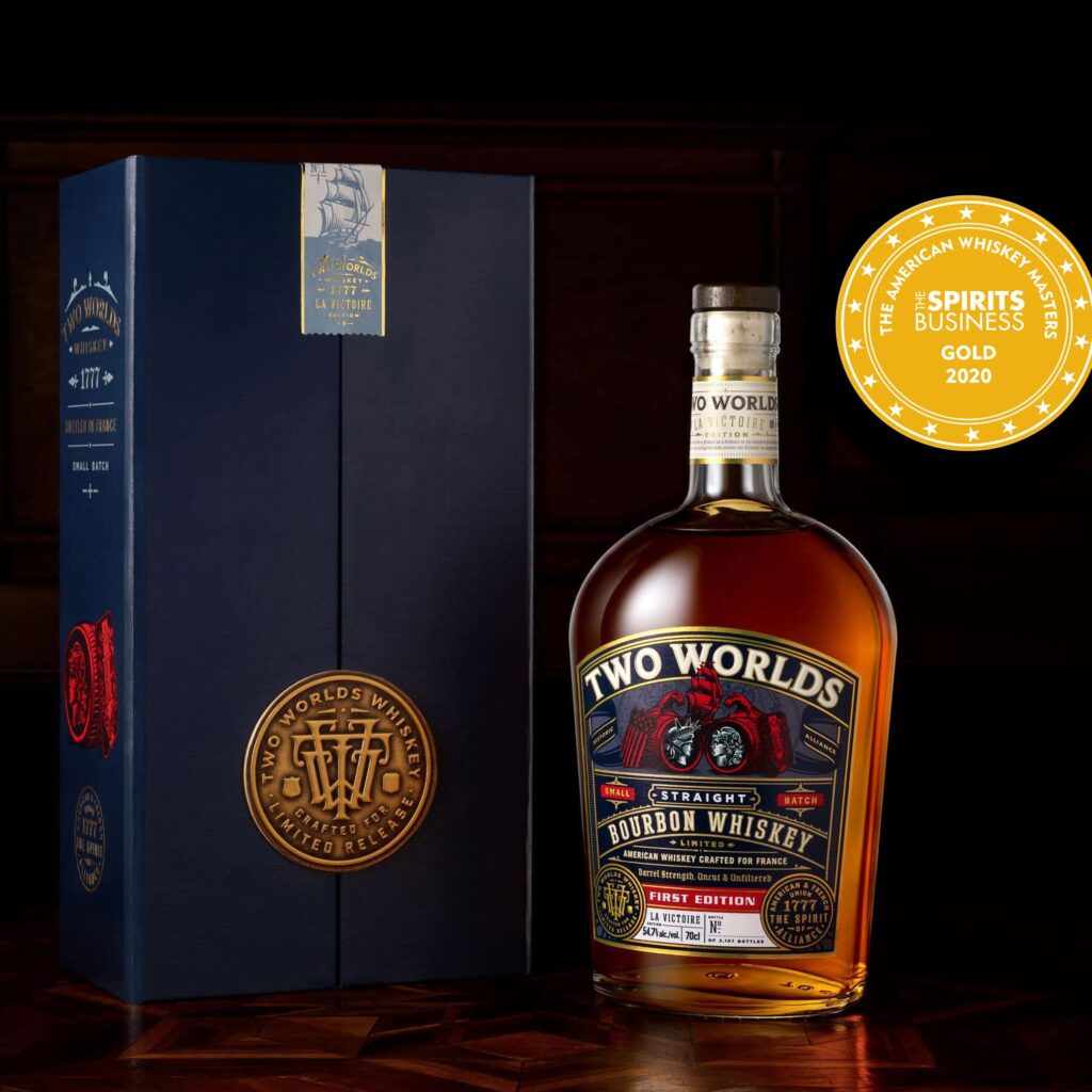 Two Worlds Whiskey La Victoire with American Whiskey Masters Gold Medal for 2020